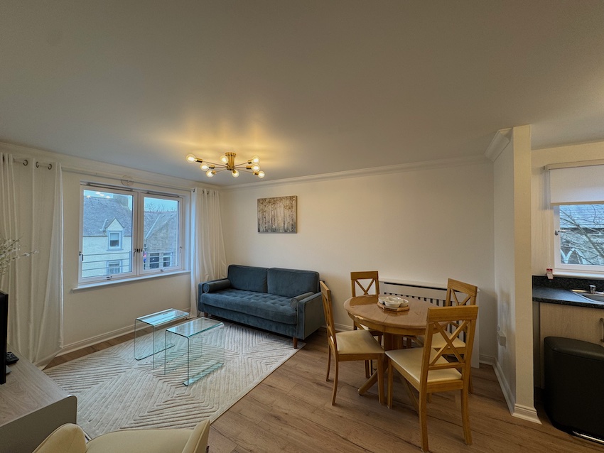 Living room and kitchen