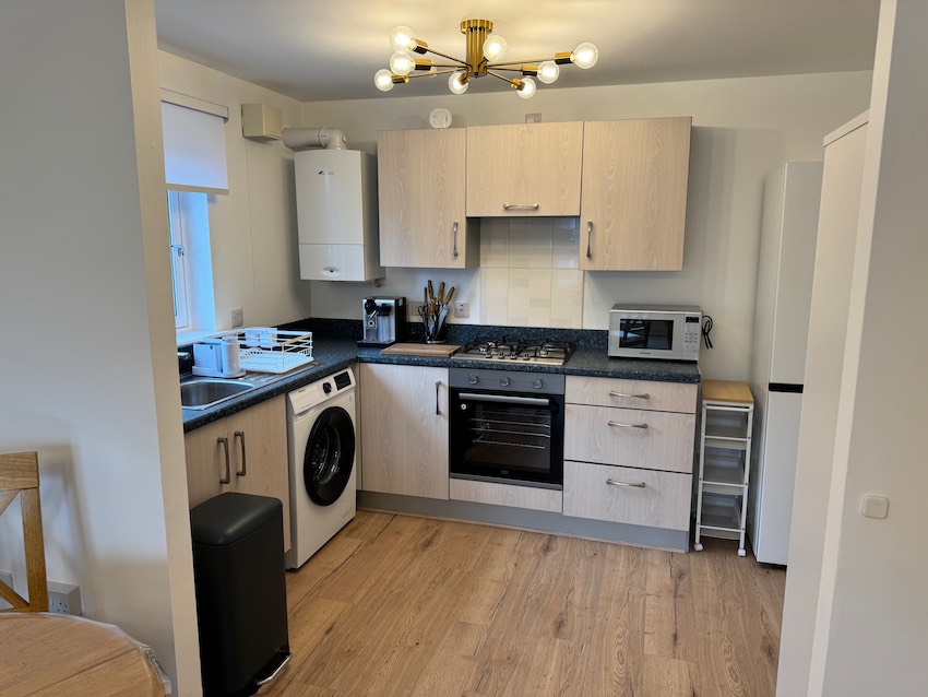 Living room and kitchen
